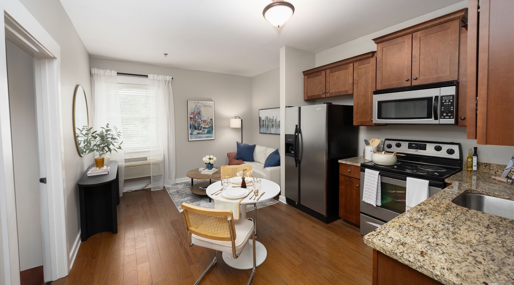 kitchen with wood cabinets and stainless steel appliances